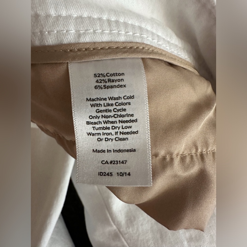 Women’s Talbot Chatham White Pants Sz 18 - Picture 4 of 4